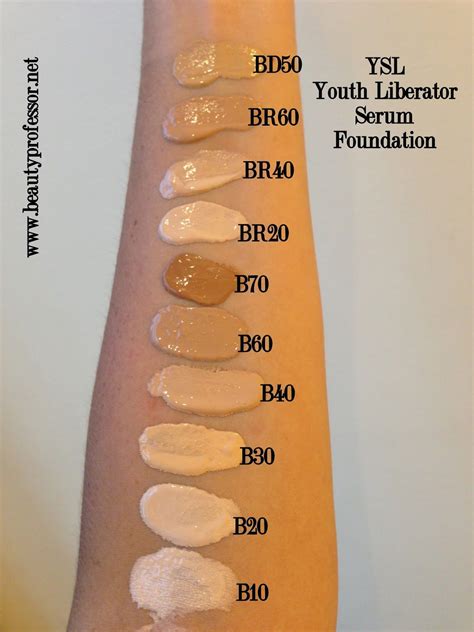 ysl serum foundation b40|YSL foundation color chart.